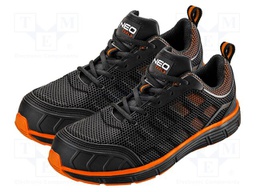 Shoes; Size: 40; black-orange; polyester; slip; with metal toecap