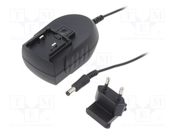 Power supply: switched-mode; voltage source; 12VDC; 2.5A; 30W