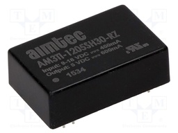 Converter: DC/DC; 3W; Uin: 9÷18VDC; Uout: 5VDC; Iout: 600mA; DIP24