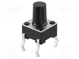 Microswitch TACT; SPST-NO; Pos: 2; 50mA/12VDC; THT; 1.57N; 6x6mm