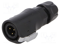 Plug; Connector: circular; MRD; PIN: 3; 24AWG÷20AWG; gold flash; 5A