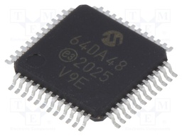 AVR microcontroller; EEPROM: 512B; SRAM: 8kB; Flash: 64kB; TQFP48