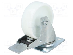 Transport wheel; Ø: 100mm; W: 36mm; H: 128mm; torsional with lock