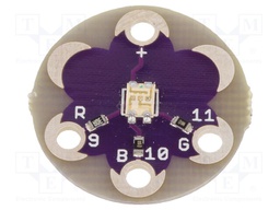 Module: LED; LilyPad; Colour: RGB,mix colors; metalic holes
