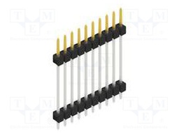 Connector: pin strips; pin header; male; PIN: 10; 2.54mm; THT; 1x10