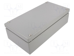 Enclosure: multipurpose; X: 150mm; Y: 300mm; Z: 81mm; steel; grey