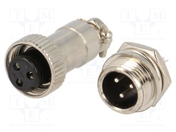 Socket,plug; microphone MINI; male,female; PIN: 3; MINI; soldering