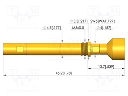 Test needle; screw-in