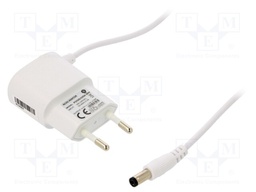 Power supply: switched-mode; volatage source; 6VDC; 1A; 6W; 78.88%