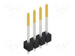Connector: pin strips; pin header; male; PIN: 4; 2.54mm; THT; 1x4