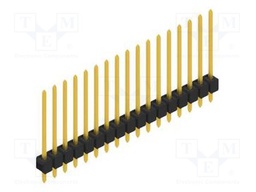 Connector: pin strips; pin header; male; PIN: 17; 2.54mm; THT; 1x17