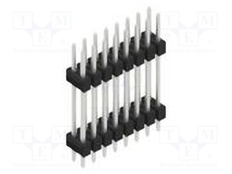 Connector: pin strips; pin header; male; PIN: 16; 2.54mm; THT; 2x8