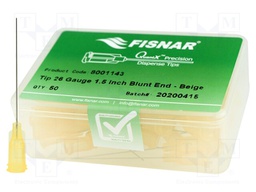 Needle: steel; 1.5"; Size: 26; straight; 0.23mm; Mounting: Luer Lock