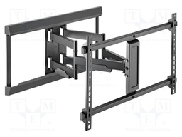 Holder; for wall mounting; 60kg; 37÷80"; black; Arm len: 536mm