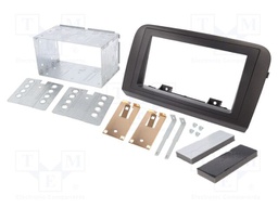 Radio frame; Fiat; 2 DIN; black