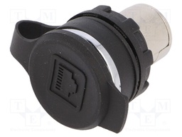 RJ45 socket; 22mm; -25÷85°C; IP65; on panel; Plating: gold-plated