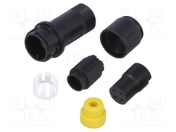 Connector: circular; plug; female; PIN: 4; w/o contacts; for cable