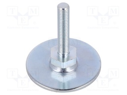Foot of pin; Base dia: 50mm; M8; steel; Plunger length: 40mm