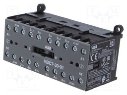 Contactor: 3-pole reversing; NO x3; Auxiliary contacts: NC; 24VDC