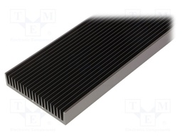 Heatsink: extruded; grilled; black; L: 1000mm; W: 200mm; H: 40mm