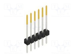 Connector: pin strips; pin header; male; PIN: 6; 2.54mm; THT; 1x6