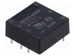 Converter: DC/DC; 20W; Uin: 18÷75V; Uout: 5VDC; Iout: 4A; 1"x1"
