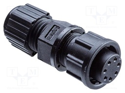 Plug; Connector: circular; size D; male; PIN: 18; bayonet; 5A; IP67
