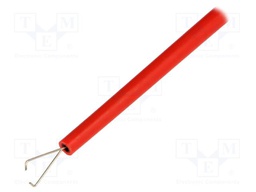 Clip-on probe; pincers type; 10A; red; Grip capac: max.4mm; 4mm