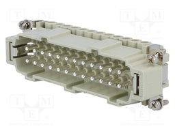 Connector: HDC; male; CNE; PIN: 24; 24+PE; size 104.27; 16A; 500V