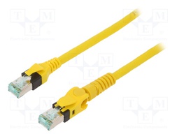 Patch cord; S/FTP; 6a; stranded; Cu; PUR; yellow; 7.5m; halogen free