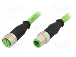 Cable: for sensors/automation; PIN: 4; M12-M12; D code-Ethernet