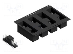 Connector: pin strips; pin header; male; PIN: 20; 2.54mm; SMT; 2x10