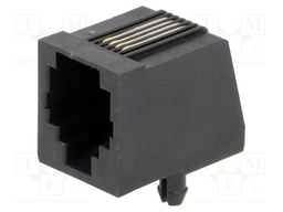 Socket; RJ11; PIN: 4; Layout: 6p4c; THT; angled