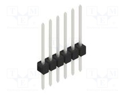 Connector: pin strips; pin header; male; PIN: 6; 2.54mm; THT; 1x6