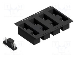 Connector: pin strips; pin header; male; PIN: 18; 2.54mm; SMT; 2x9