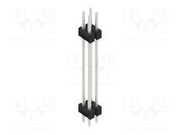 Connector: pin strips; pin header; male; PIN: 4; 2.54mm; THT; 2x2