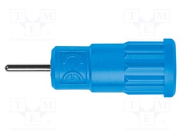 Socket; 4mm banana; 36A; 1kV; blue; push-in,on panel; -25÷80°C; 5mΩ