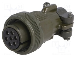 Connector: circular; Series: DS/MS; plug; female; PIN: 7; for cable