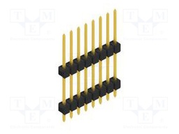 Connector: pin strips; pin header; male; PIN: 8; 2.54mm; THT; 1x8