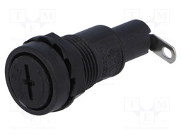 Fuse holder; cylindrical fuses; 5x20mm; 10A; Mounting: on panel