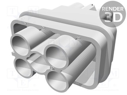 Connector: HDC; male; Han Q; PIN: 6(4+2); Compact