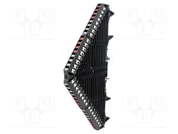 Splice terminal: rail; 1.5mm2; ways: 16; terminals: 64; black; 5A