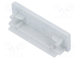 Cap for LED profiles; grey; ABS; Application: WIDE24