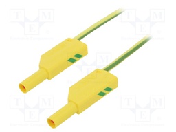 Test lead; silicone; 0.5m; yellow-green; 19A; 1kV