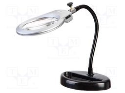 Desktop magnifier with backlight; Mag: x2.5/x5; 90mm