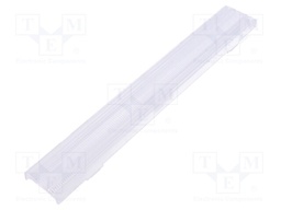 LED lens; rectangular; Mat: polycarbonate; transparent; H: 12mm