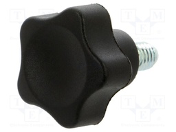 Knob; Ø: 25mm; Ext.thread: M6; 10mm; H: 20mm; polyamide; VC.692