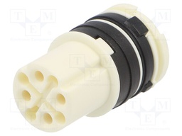 Connector: M16; female; for cable; contact insert; PIN: 8(4+4)