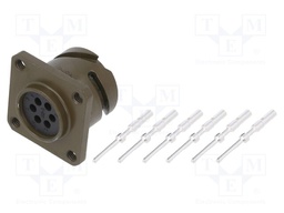 Connector: circular; VG95234; socket; male; PIN: 6; with contacts