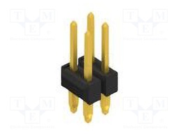 Connector: pin strips; pin header; male; PIN: 4; 2.54mm; THT; 2x2